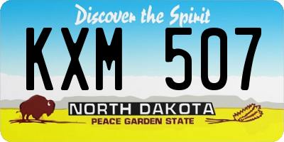 ND license plate KXM507