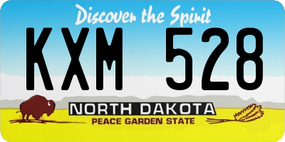 ND license plate KXM528