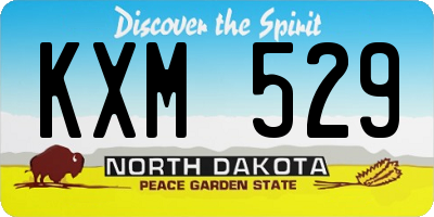 ND license plate KXM529