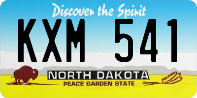 ND license plate KXM541