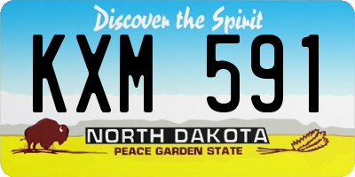ND license plate KXM591