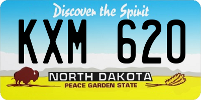 ND license plate KXM620