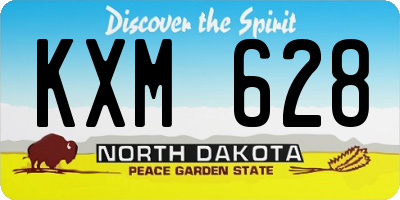 ND license plate KXM628