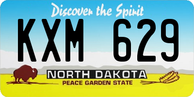 ND license plate KXM629