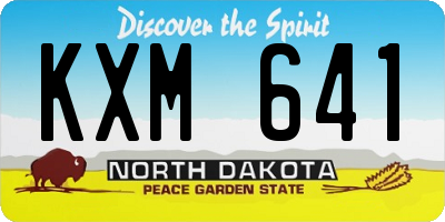 ND license plate KXM641