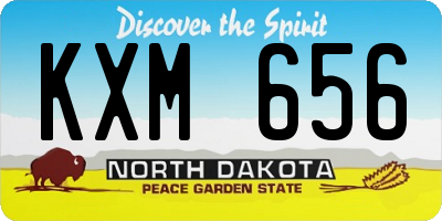 ND license plate KXM656