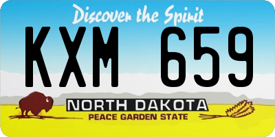 ND license plate KXM659