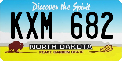 ND license plate KXM682