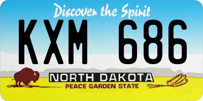 ND license plate KXM686