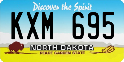 ND license plate KXM695