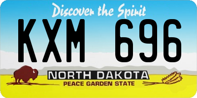 ND license plate KXM696