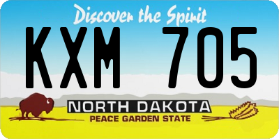 ND license plate KXM705