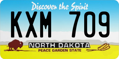 ND license plate KXM709