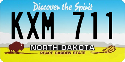 ND license plate KXM711