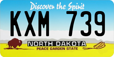 ND license plate KXM739