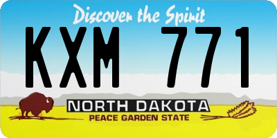 ND license plate KXM771