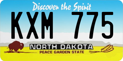 ND license plate KXM775