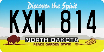 ND license plate KXM814