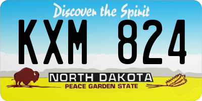 ND license plate KXM824