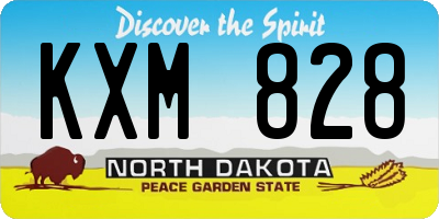 ND license plate KXM828