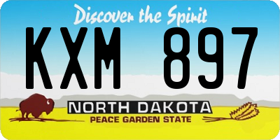 ND license plate KXM897