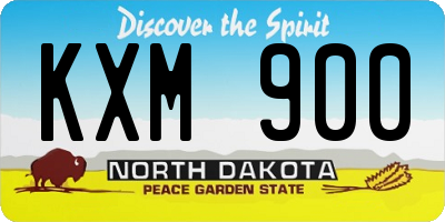 ND license plate KXM900