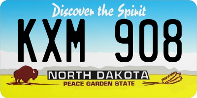 ND license plate KXM908