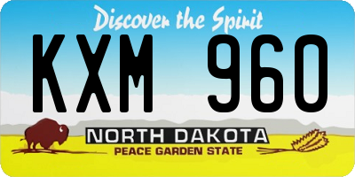 ND license plate KXM960