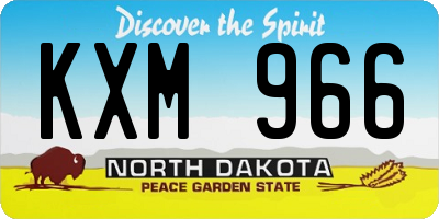 ND license plate KXM966