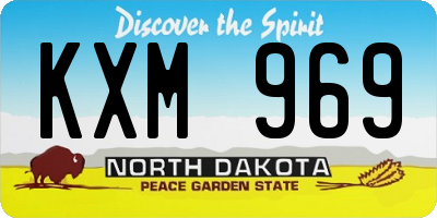 ND license plate KXM969
