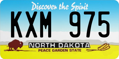 ND license plate KXM975