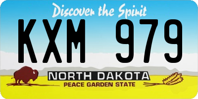 ND license plate KXM979