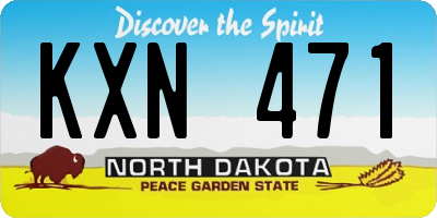 ND license plate KXN471