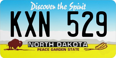 ND license plate KXN529