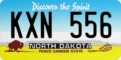 ND license plate KXN556