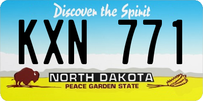 ND license plate KXN771