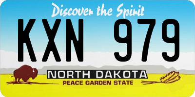 ND license plate KXN979