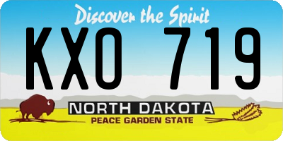 ND license plate KXO719