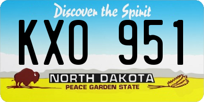 ND license plate KXO951