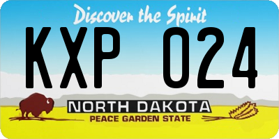 ND license plate KXP024