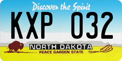 ND license plate KXP032