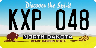 ND license plate KXP048