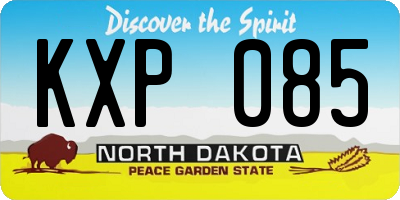 ND license plate KXP085