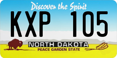 ND license plate KXP105