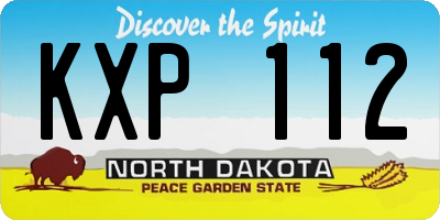 ND license plate KXP112