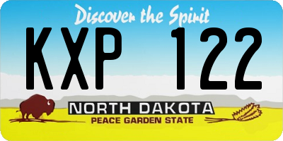 ND license plate KXP122