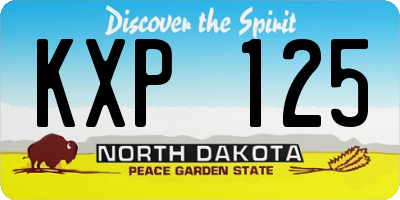 ND license plate KXP125