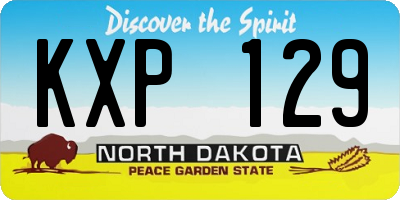ND license plate KXP129