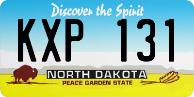 ND license plate KXP131