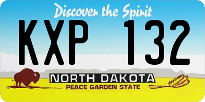 ND license plate KXP132
